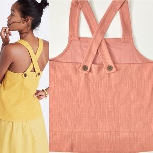 Madewell Apron Cross-Back Tank Top M
